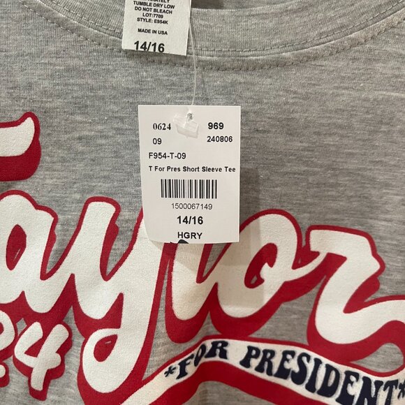 Taylor for President 2024 junior size 14/16 t--shirt NWT - Picture 3 of 4
